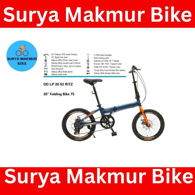 Sepeda Lipat 16"Genio Lunox/Sepeda lipat 16"Odessy RITZ 7 Speed