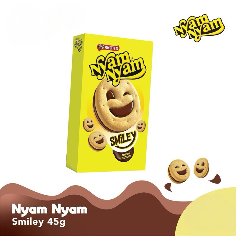 

Cokelat Nyam Nyam Smiley Sandwich Chocolate 45 Gr Rasa Cokelat by Jadoel_Snack