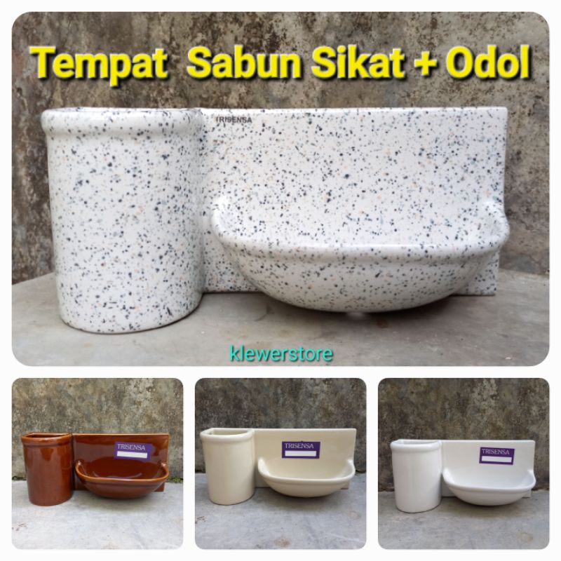 TEMPAT SABUN KAMAR MANDI / TEMPAT SABUN TEMPEL DINDING / TEMPAT SABUM TRISENSA / TEMLAT SABUN KERAMI