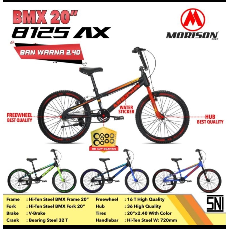 SEPEDA ANAK BMX 20 INCH MORISON 8125 AX BAN 2.40