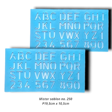 

ABC - 250 Penggaris Sablon / Cetakan Huruf Angka