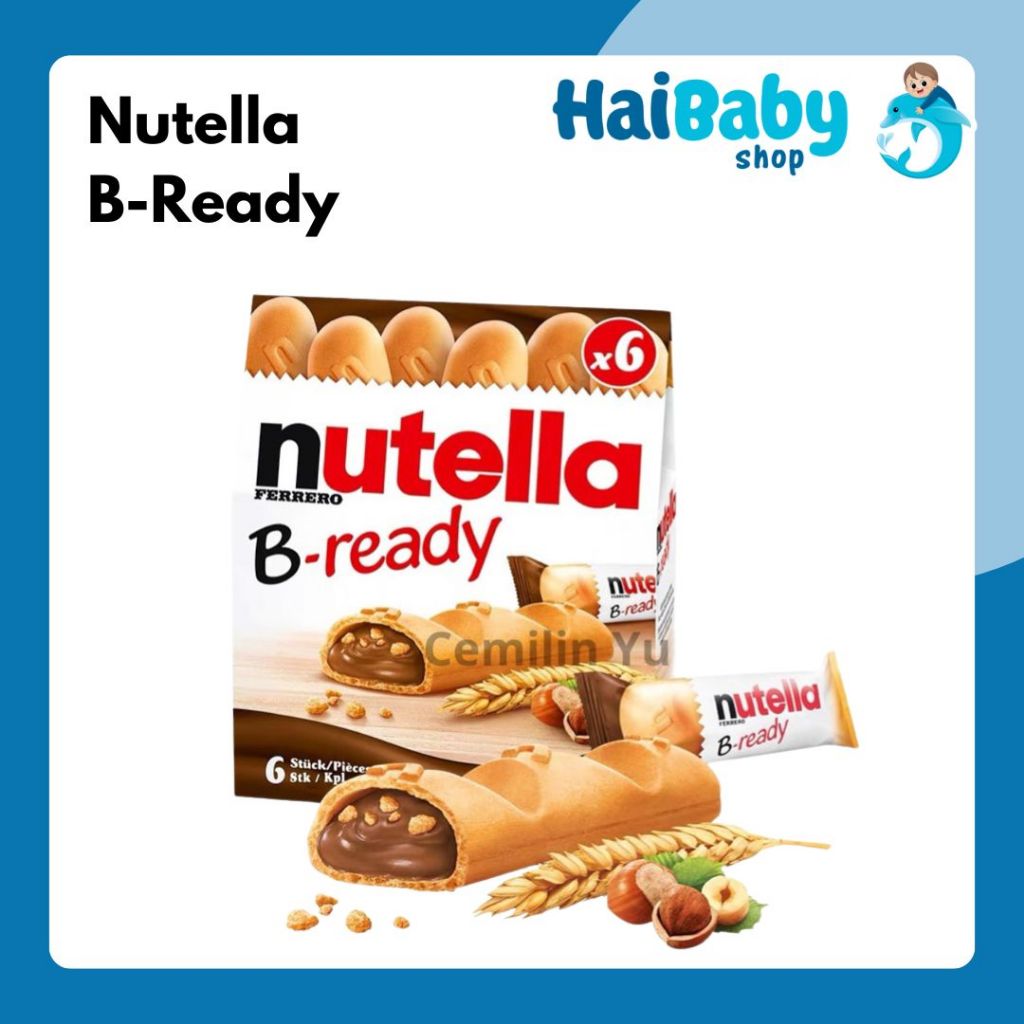 

Nutella B-Ready (Isi 6Pcs) Wafer Isi Olesan Kacang Hazel Dengan Coklat