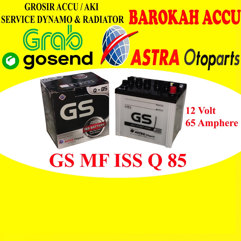 AKI MOBIL GS MF ISS Q85 , 65 AH ATRA OTOPARTS