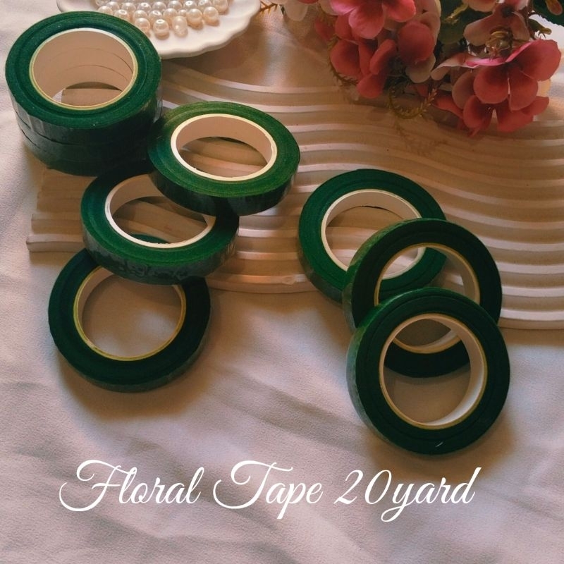

Floral Tape 20Yard |selotip daun Bunga| isolasi hijau |selotip kawat daun