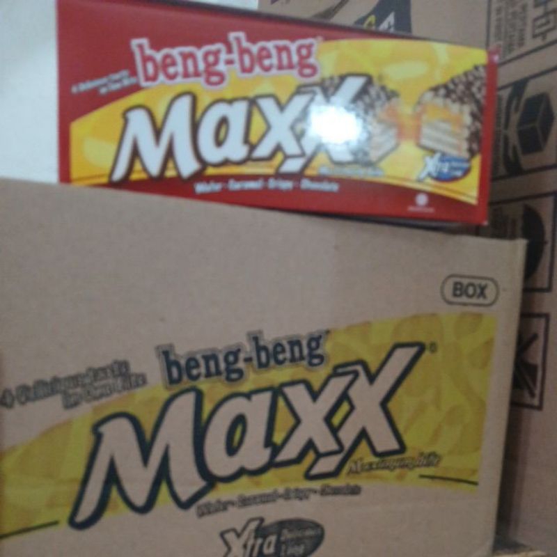

QH MAXX BengBeng JUMBO 1 dus isi 12 Beng Beng 32gr Wafer Coklat Caramel