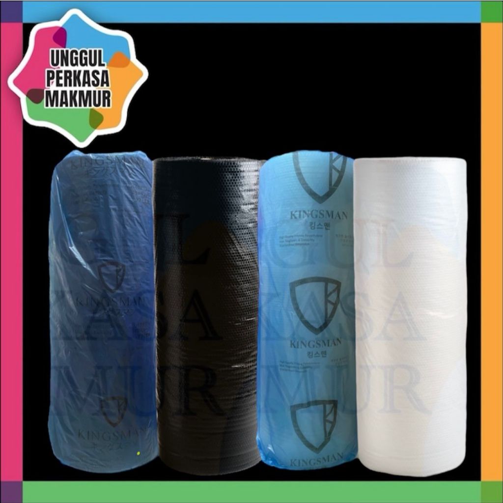 

Bubble Wrap Roll Hitam/Putih Transparan 125CM X 50M BANDUNG Super Premium - Putih
