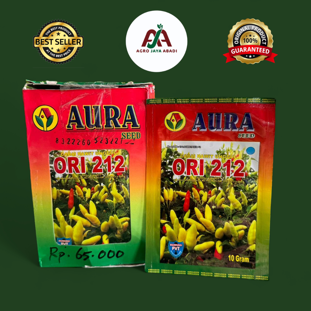 Bibit Benih Cabe Rawit Unggulan ORI 212 Aura Seed 10 Gram Original Kemasan Pabrik bibit cabe setan