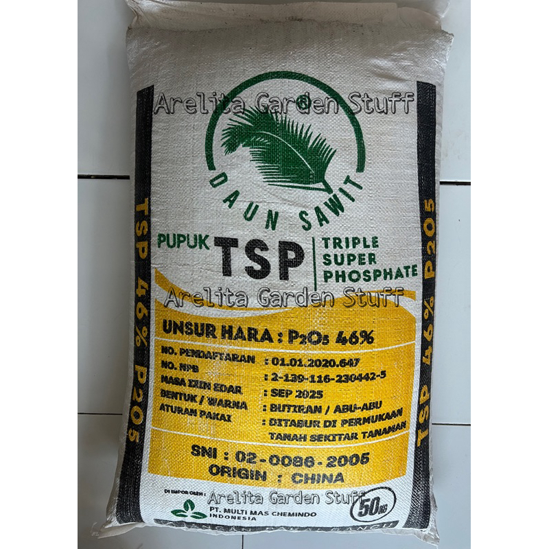 Pupuk TSP Daun Sawit P2O5 :46% repack 1kg