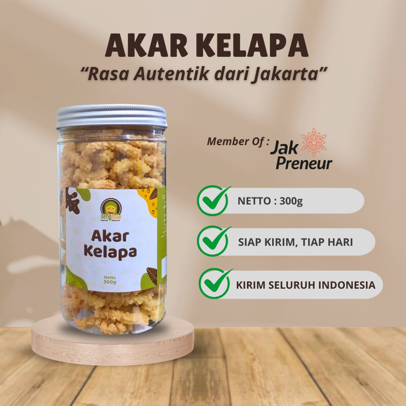 

Akar Kelapa Toples Besar - Oleh Oleh Khas Jakarta | Neng Mae