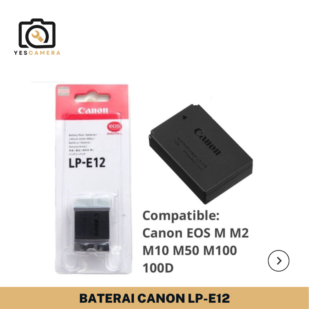 Baterai Canon LP-E12 For EOS M EOS M2 EOS M10 EOS M100 EOS M200 EOS M50 EOS 100D LPE12