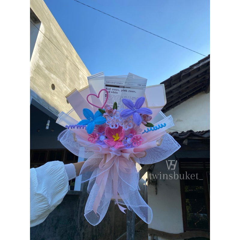 

[READY STOCK] Buket Pipe Cleaner Flower