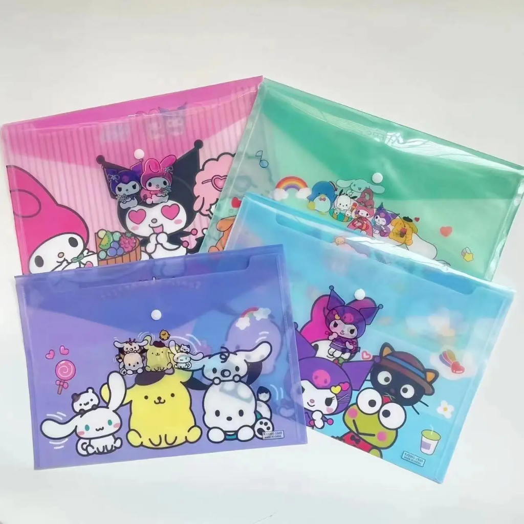 

Folder Bag A4 Map Kancing Document Sanrio / Map Dokumen Serbaguna Motif Kuromi Cinnamoroll