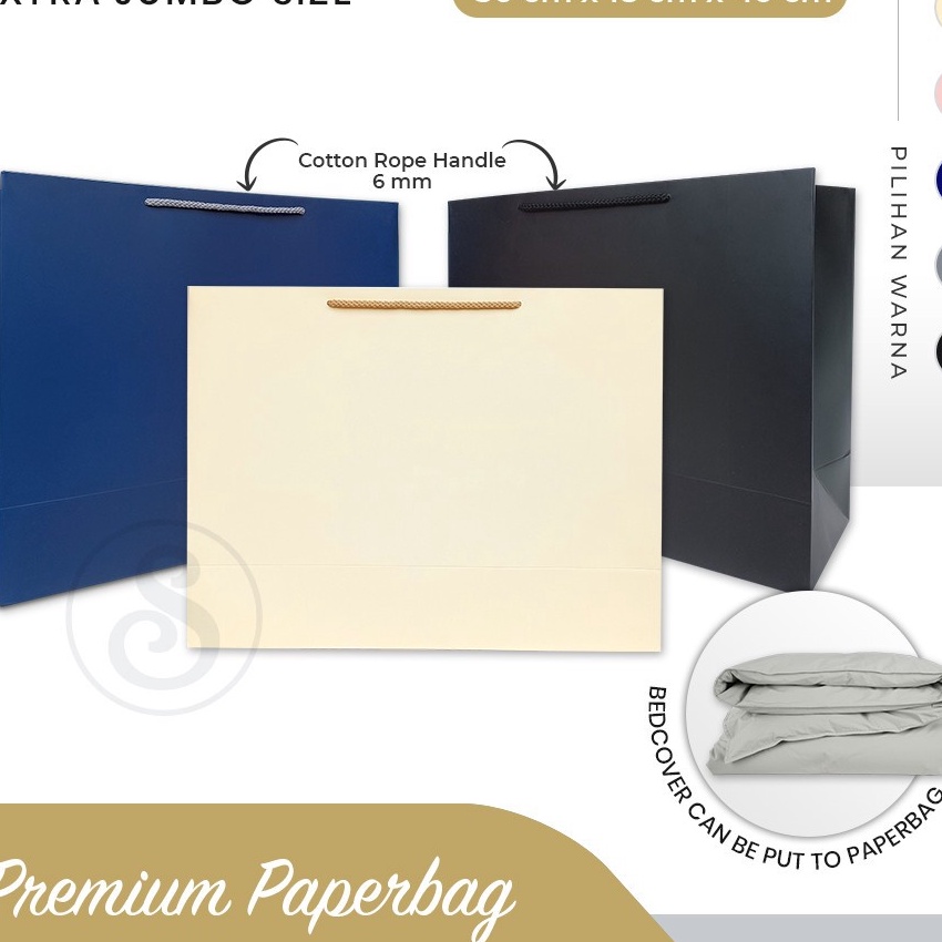 

HJ6 Premium Paper Bag EXTRA JUMBOKantong kado TEBAL uk P5 x L18 x T4 cm