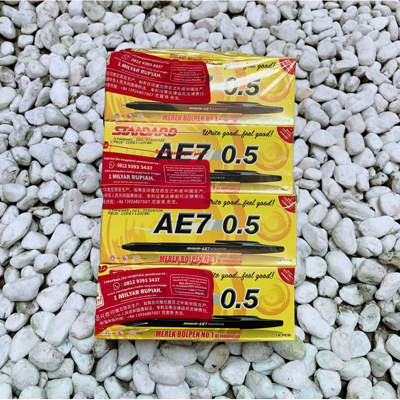 

Pulpen | Pen | Ballpoint Standard AE7 Hitam (isi 12)