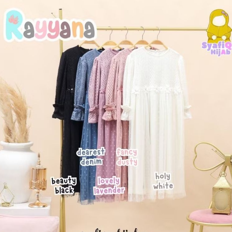 SYAFIQA HIJAB GAMIS RAYYANA - GAMIS ANAK PEREMPUAN S.M.L