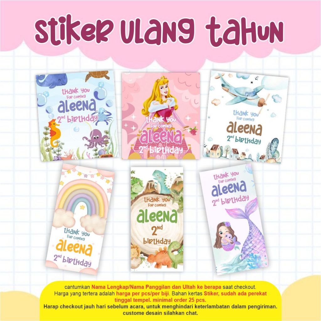 

Stiker Ulang Tahun/Sticker Birthday/Stiker Box Ulang Tahun/Stiker Bento