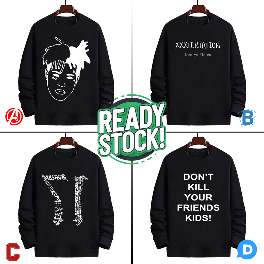 Cotton Sweater XXXTENTACION Crewneck Bahan Katun Fleece Adem Nyaman | READY STOCK | Langsung ORDER A