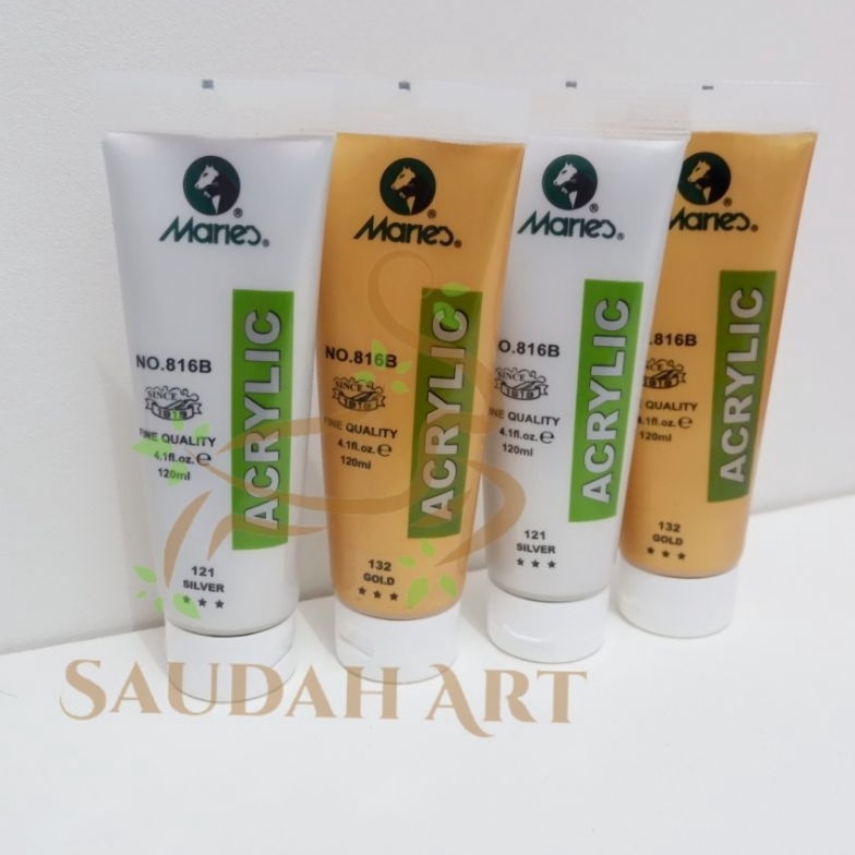 

KHUSUS Cat Acrylic Akrilik Maries 12ml GoldSilver