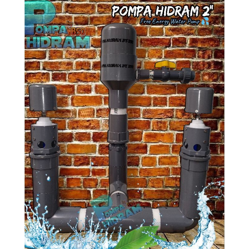 POMPA HIDRAM 2 INCH FULL SET As Klep Stainless ( Tidak Termasuk Tabung Hampa)