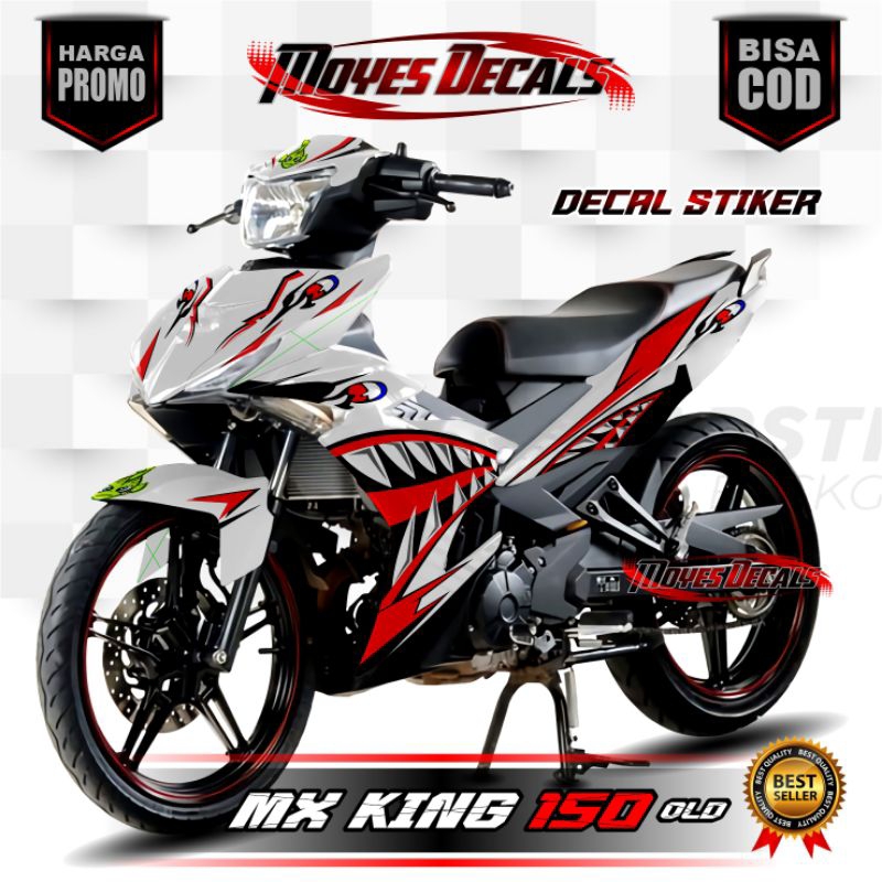 COD stiker decal fullbody New mx King 150 Motif Shark