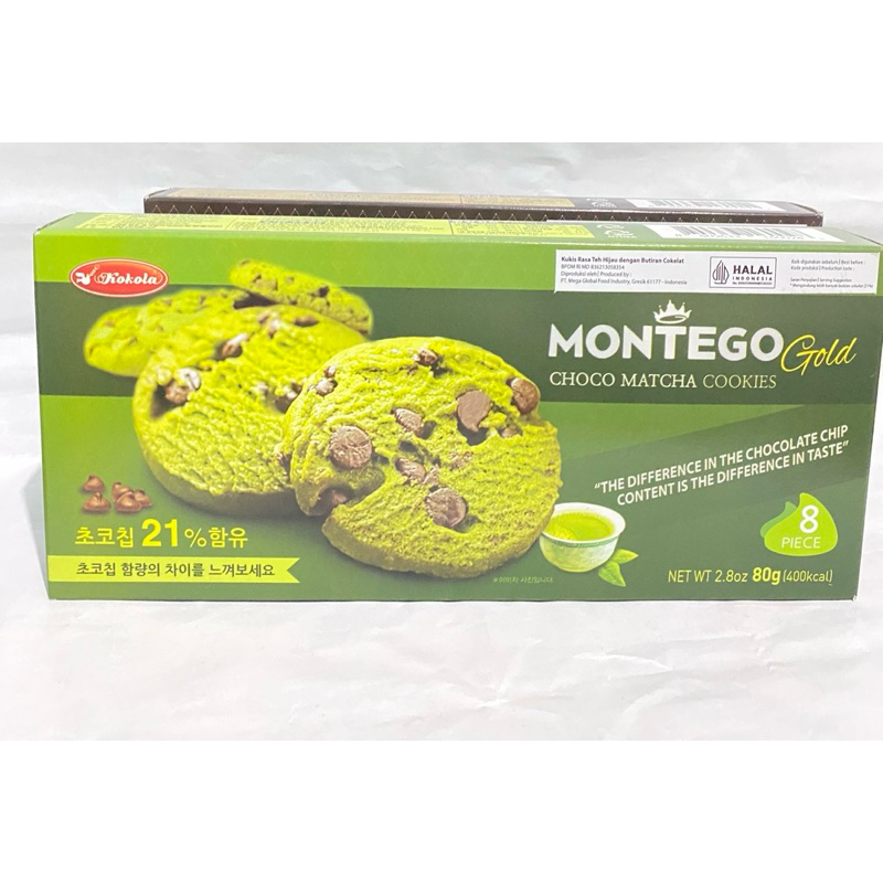 

Kokola Montego Gold Double Choco Cookies, Matcha, and Waffle Cookies Halal Local Import