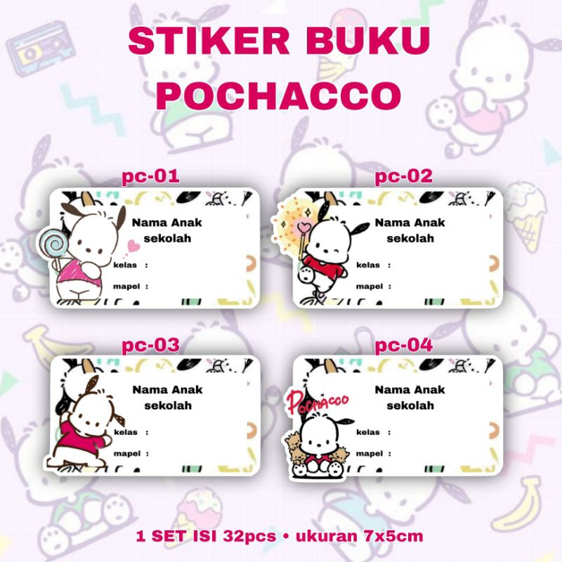 

isi 32pcs - FREE LABEL NAMA STIKER BUKU KARAKTER SANRIO