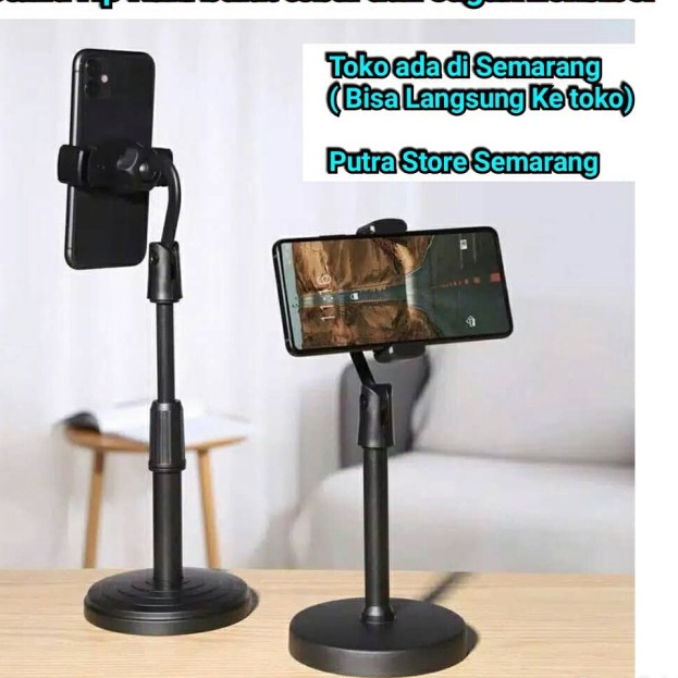 BISA COD stand Hp bulat tebal dudukan Hp kaki bulat tebal Tripod Hp mini Cagak