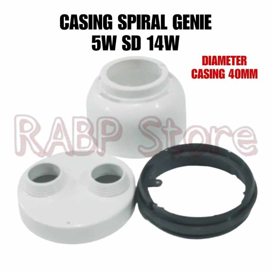 10X CASING LAMPU SPIRAL GENIE 5W SD 14W ORIGINAL BAHAN TAHAN PANAS