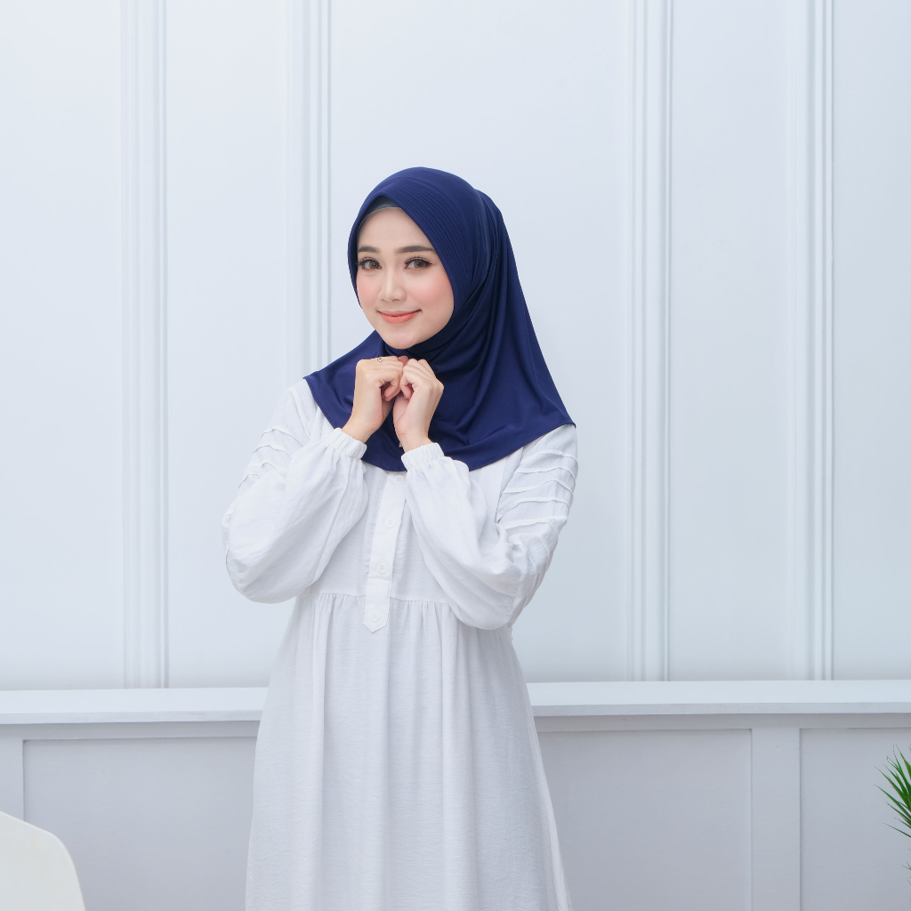 Hijab Bergo Sport Sporty Jersey Wanita Bergo Hamidah Jersey Sporty Marwah