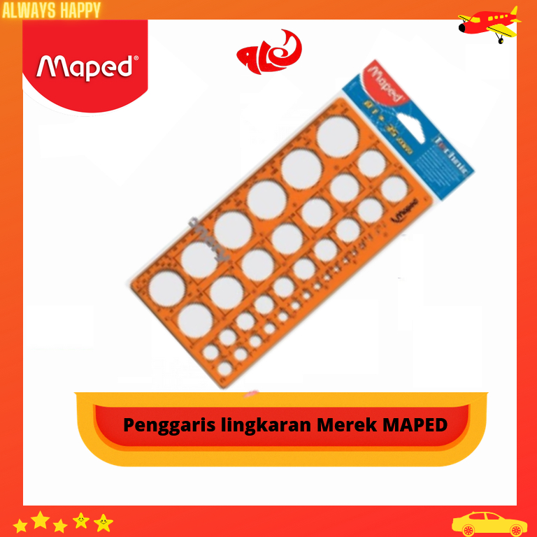 

Penggaris Lingkaran Merek Maped Template Circle Ruler Penggaris Murah
