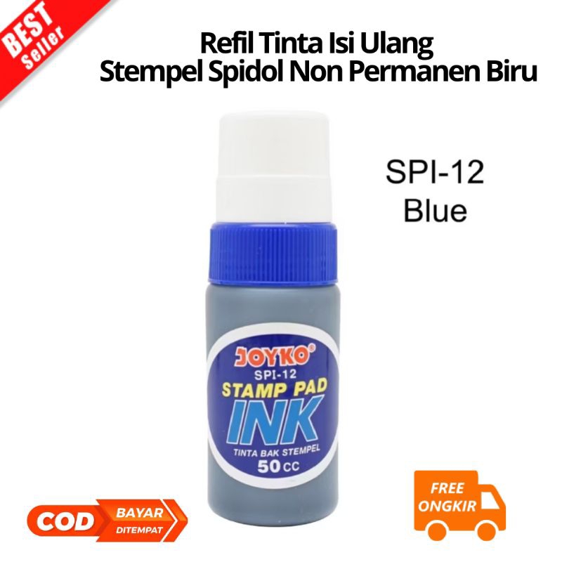 

[JKI] [BAYAR DI TEMPAT].Tinta Refill Bak Stempel Spidol (Biru) 50 cc JOYKO SPI-12 Stamp Pad Ink [SHO]