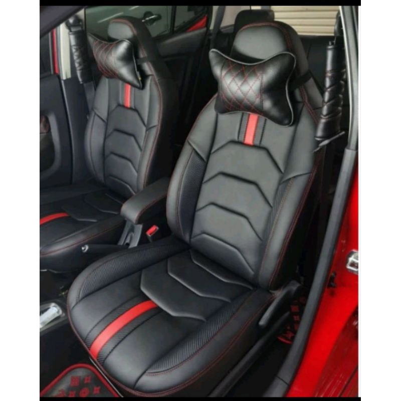 sarung jok mobil agya ayla 2015 full set dua baris