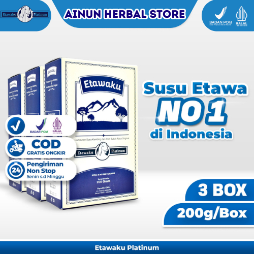 

ETAWAKU PLATINUM 3 BOX ORIGINAL - SUSU KAMBING UNTUK MASALAH PARU-PARU BATUK SESAK NAPAS ASLI STORE