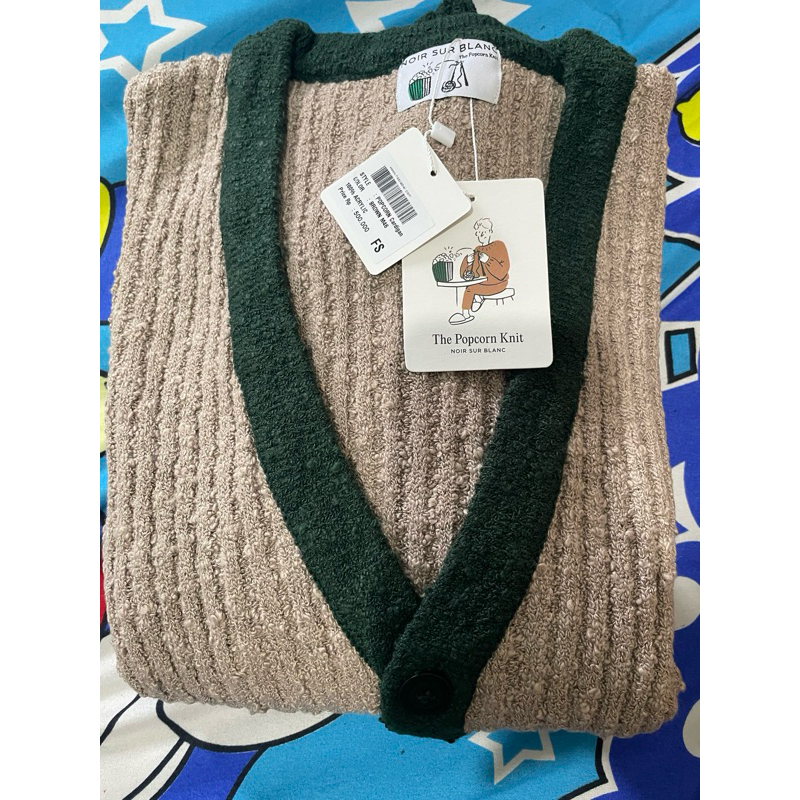 SALE Noir sur Blanc Popcorn Cardigan Brown