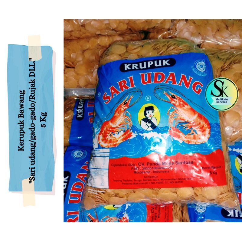 

(5 Kg/Bal) Kerupuk Sari Udang cap Unyil / Kerupuk Bawang Besar dan Kecil / Kerupuk Gado-Gado / Kerupuk Rujak / Kerupuk ketoprak / Krupuk Bubur ayam / Krupuk Nasi Goreng / Krupuk Panda Unyil