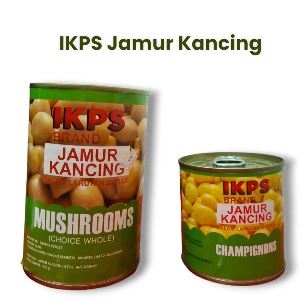 

IKPS Brand Jamur Kancing Dalam Kaleng Larutan Garam