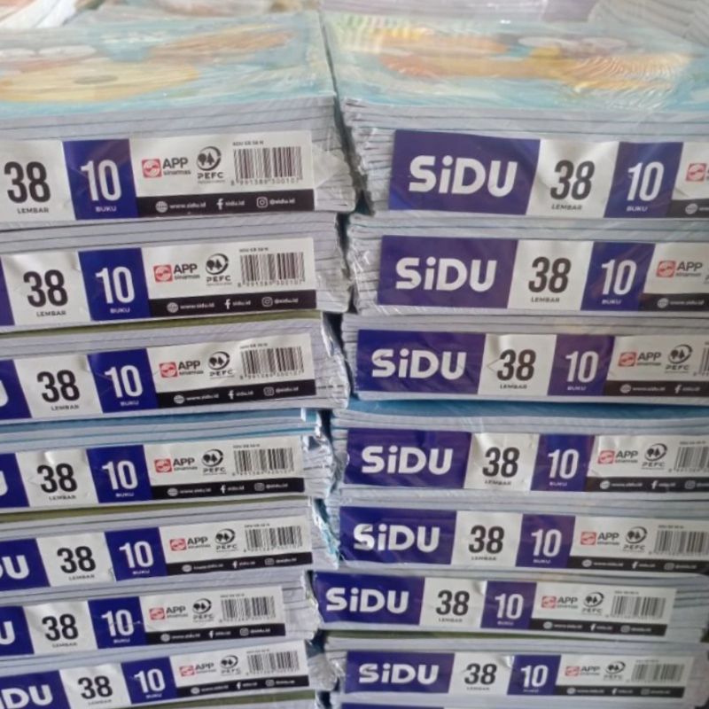 

Buku Tulis SIDU Sinar Dunia 38 Lembar Pak Isi 10 Buku