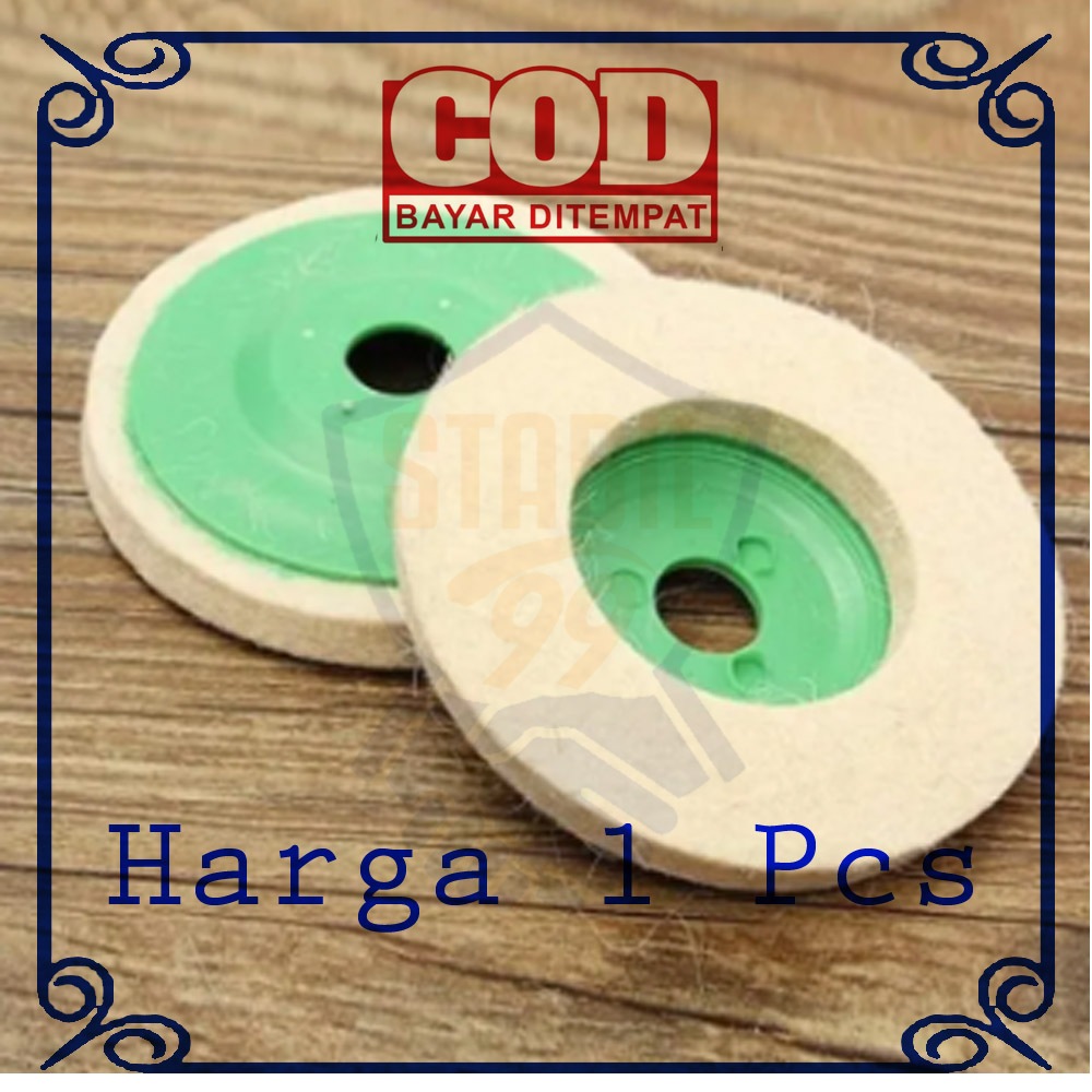 Mata gerinda poles wool polishing 4" stainless steel wol poles batu