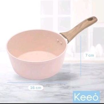 Panci Anti Lengket 16cm Marble Granit (Sauce Pan)Pink