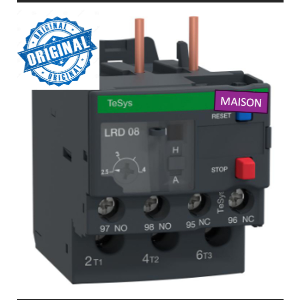 2.5-4A Thermal Overload LRD 08 Overload kontaktor LRD08