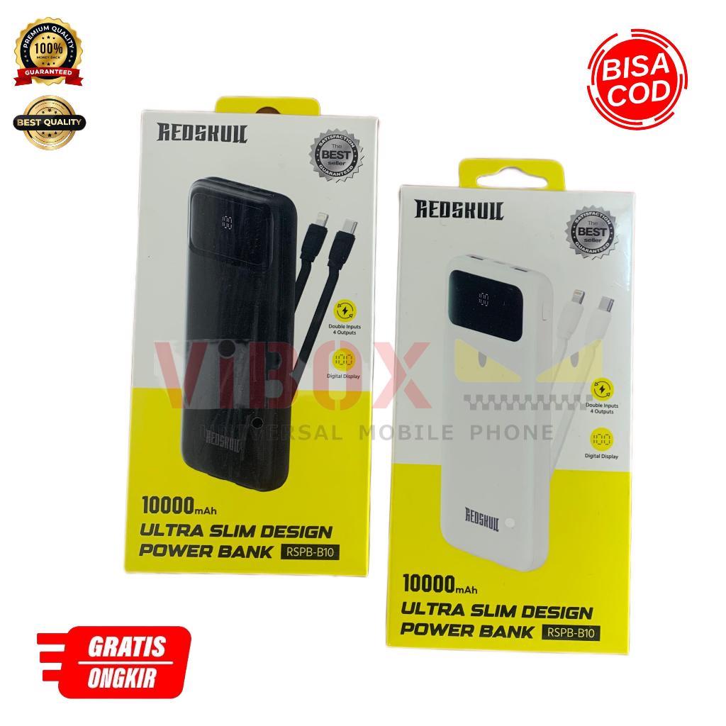 PROMO PowerBank REDSKULL A10 A20 B10 10000mah 20000mah RT180 2.4A Dual Input Port Type C & Micro USB