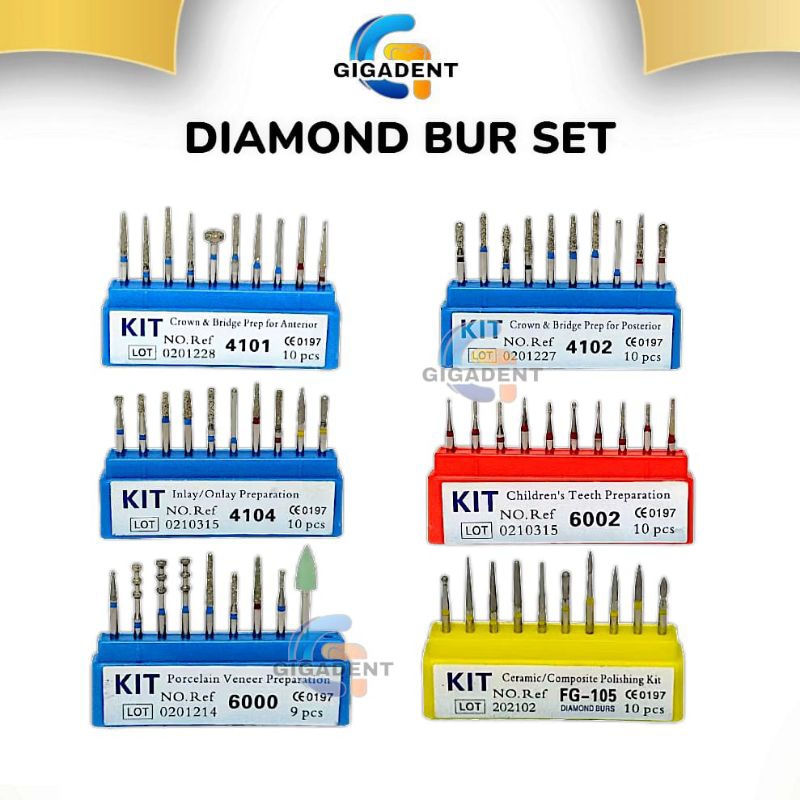 DENTAL DIAMOND BUR SET KIT / DIAMOND BUR SET