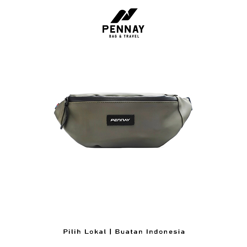 Pennay Man Genzo - Waistbag Pria Waterproof, Tas Selempang Unisex Stylish & Bahan Premium Army