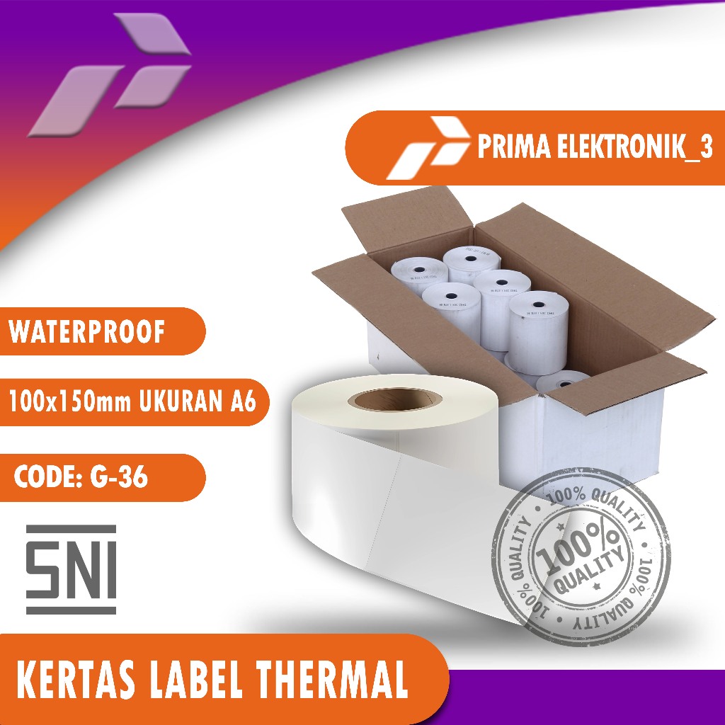 

Label Barcode 100 x 150 Kertas Sticker Thermal Resi 100x150mm BSDF ISI 500 PREMIUM SPEC PE 3