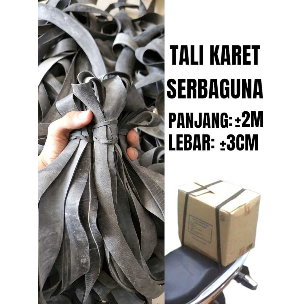 Tali Pengikat Barang Panjang 2 Meter Dari Karet Ban Dalam tali ban tali serbaguna pengikat barang ta