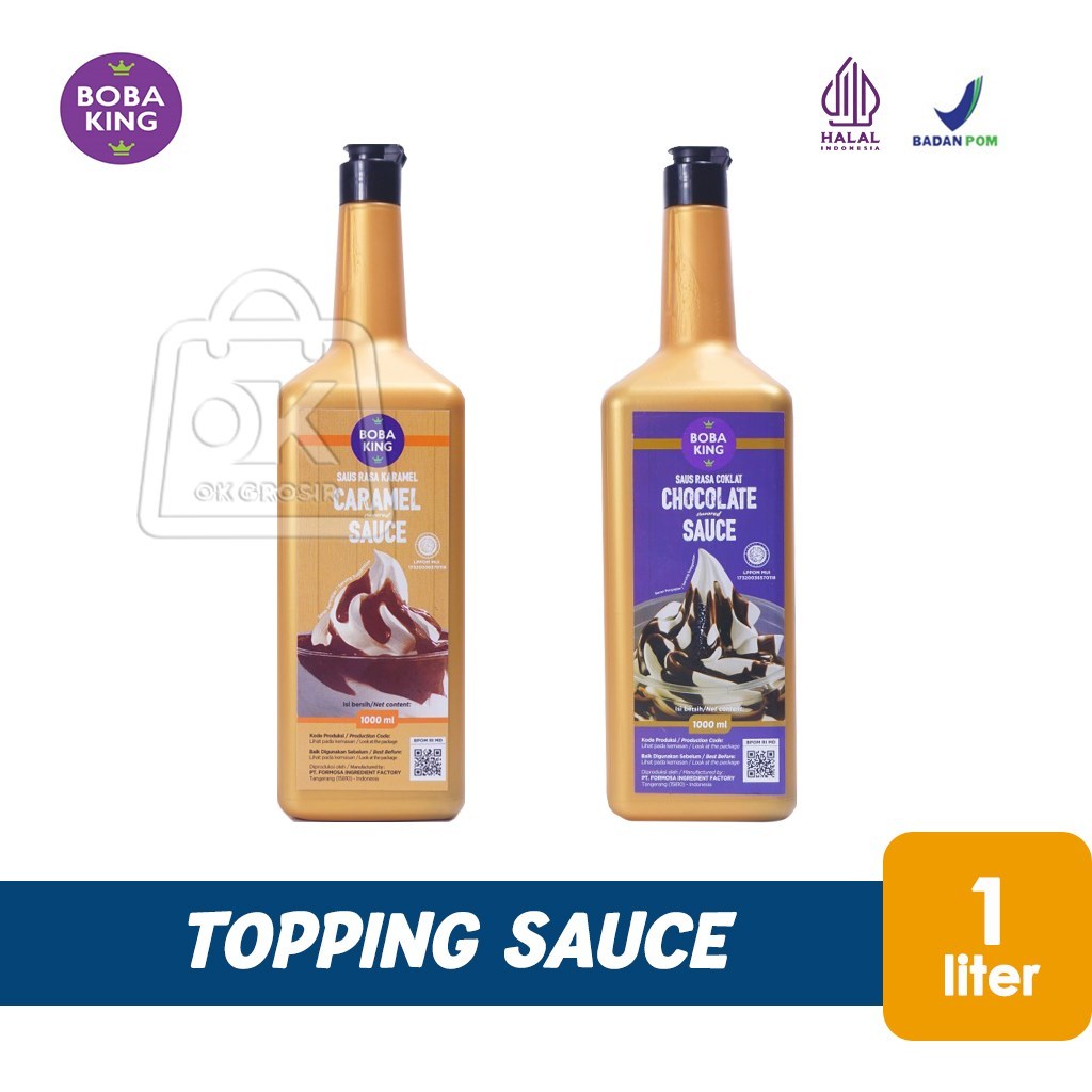 

Saus Caramel Boba King Karamel Sauce Topping (Botol 1 Liter)