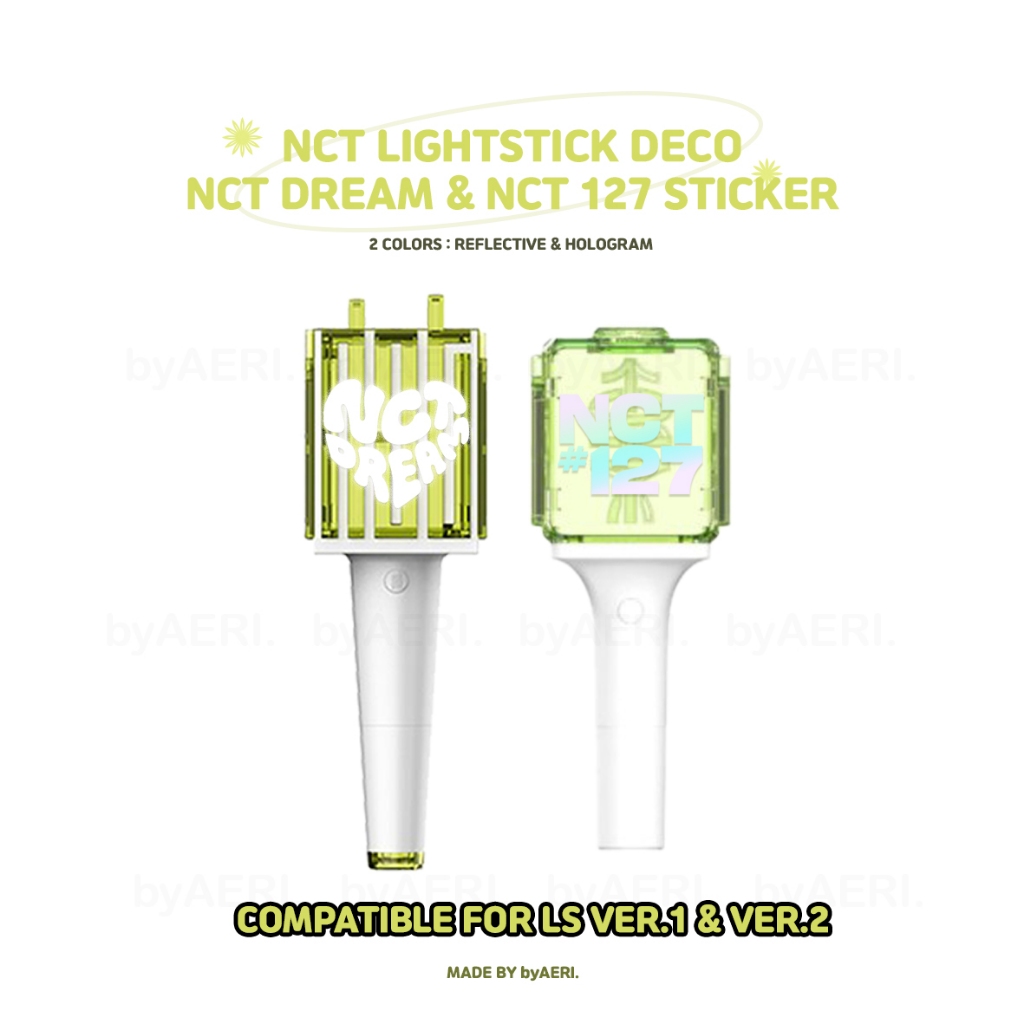 

N C T DREAM 127 LOGO LIGHTSTICK DECO STICKER REFLECTIVE HOLOGRAM (initial name neobong nama inisial reflektif)