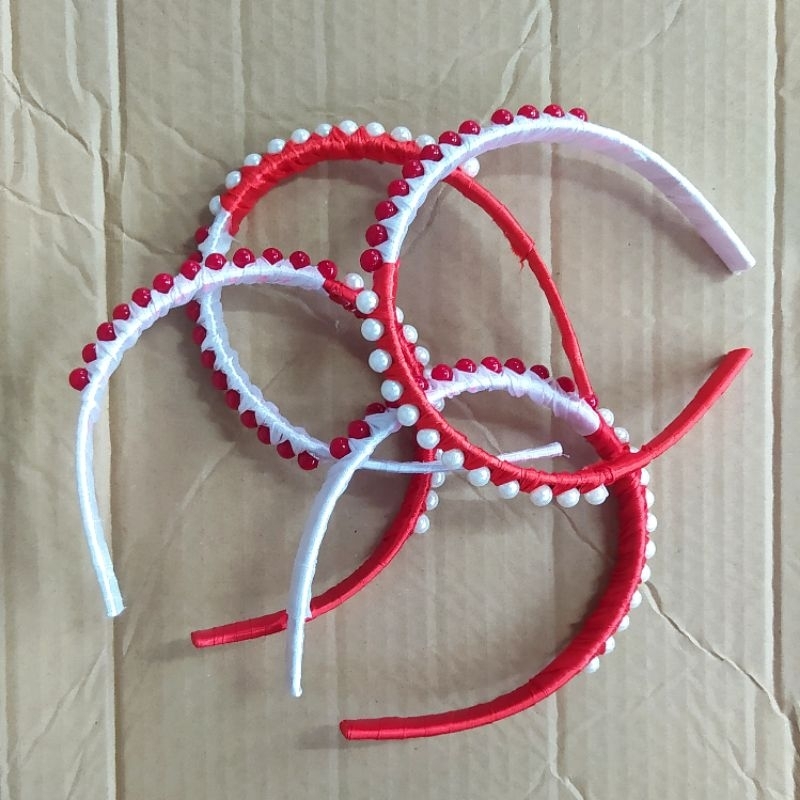 BANDO MUTIARA DENGAN AYAMAN BANDO MERAH PUTIH ISI 6 PCS