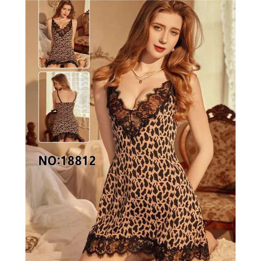 lingerie_extrajumbo - BAJU TIDUR MINI DRES MOTIF MACAN GANASS MANJAHH - NIGHTIE 317