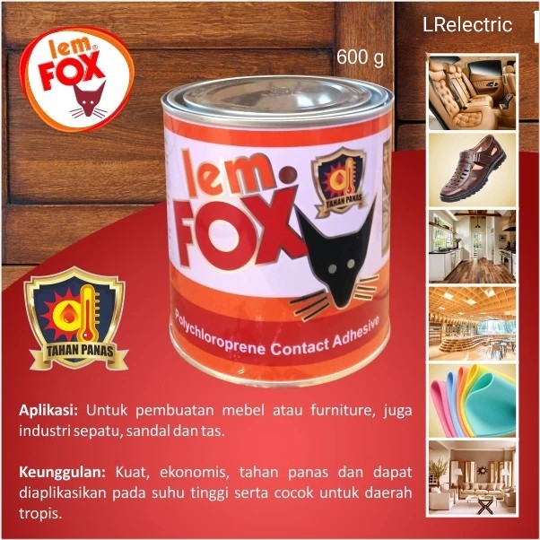 

Lem Fox Kaleng 600g / lem kuning serbaguna